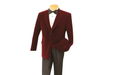 Cheap Priced Big And Tall Blazers Wine Clearance Velvet ~ Velour Blazer / Sport Coat