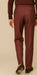 Mens Pleated Dress Pants Wine Wide Leg Slacks Pleated Baggy Dress Trousers Unhemmed Unfinished Bottom