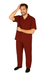 Men's 2 Piece Short Sleeve Casual Two Piece Mens Walking Outfit For Sale Pant Sets Set With Pleated Pants 100% Linen Shirt Wine