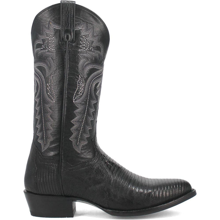Dan Post Men's Winston Genuine Lizard Round Toe Boots - Black - Image 6