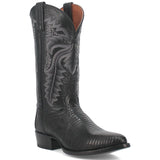 Dan Post Men's Winston Genuine Lizard Round Toe Boots - Black