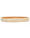 Men's Ostrich Quill Skin 1 1/2'' width Belt Winter White