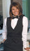 WoMen's Tuxedo Vest 4 Buttons - Black