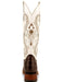 Ferrini Women's Rancher Square Toe Boots Crocodile Print - Chocolate and White