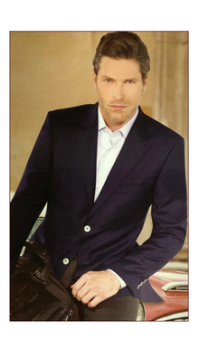 Wool And Silk Blazer Mother Of Pearl Buttons Side Vents Black