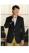 Wool Blazer With Brass Buttons Side Vents Black