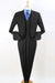 Apollo King Designer Brand Mens Two Button Pleated Pant Classic Fit Vested Suit in Black