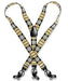 Men'S Design Black Yellow White Suspenders For Men Y Shape Elastic Buttons & Clips