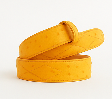 Cinto De Avestruz - Cinto Vaquero Buttercup Genuine Ostrich Zigzag