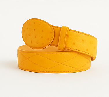 Cinto De Avestruz - Cinto Vaquero Buttercup Genuine Ostrich Zigzag
