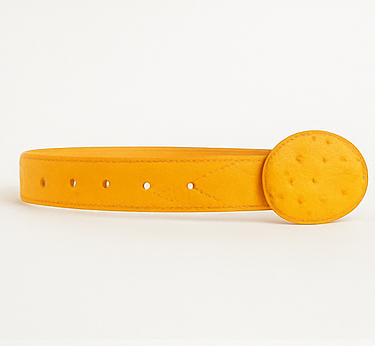 Cinto De Avestruz - Cinto Vaquero Buttercup Genuine Ostrich Zigzag