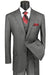 Men’s Medium Grey Classic Vested Pinstripe Suit with Jacket, Vest and Pants, Formal Dress Suit