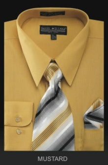 Affordable Clearance Cheap Mens Dress Shirt Sale Online Trendy - PREMIUM TIE - Gold~Yellow~Mustard Men's Dress Shirt