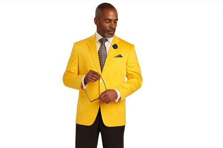 Men'S Colorful Yellow 2 Button Cheap Priced Designer Fashion Dress Casual Blazer On Sale Blazer