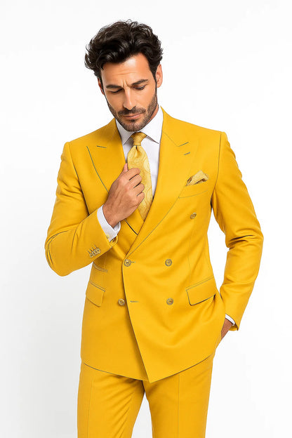  Yellow Double-Breasted Suit 