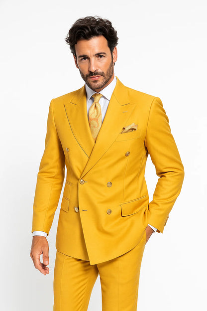  Yellow Double-Breasted Suit 