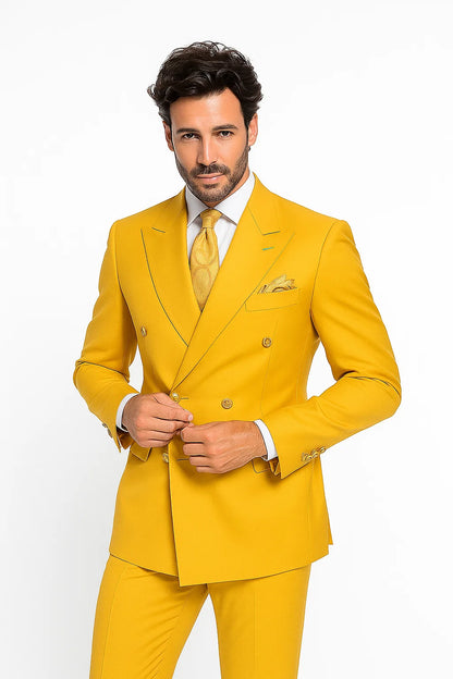  Yellow Double-Breasted Suit 