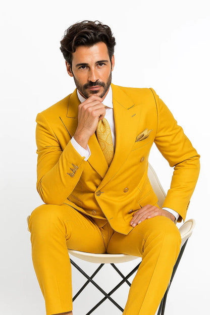  Yellow Double-Breasted Suit 
