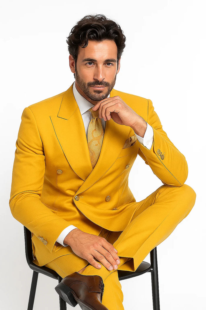  Yellow Double-Breasted Suit 