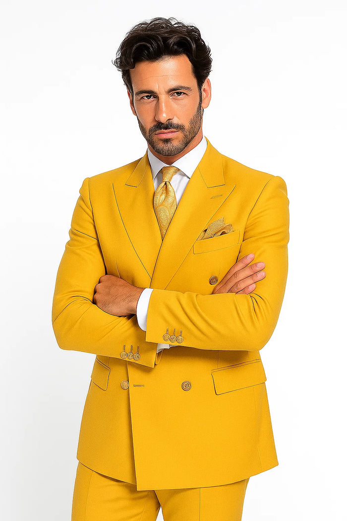  Yellow Double-Breasted Suit 