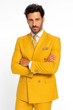  Yellow Double-Breasted Suit 