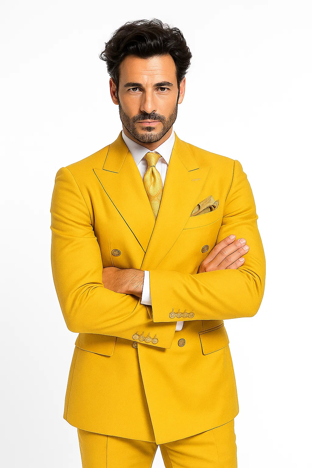  Yellow Double-Breasted Suit 