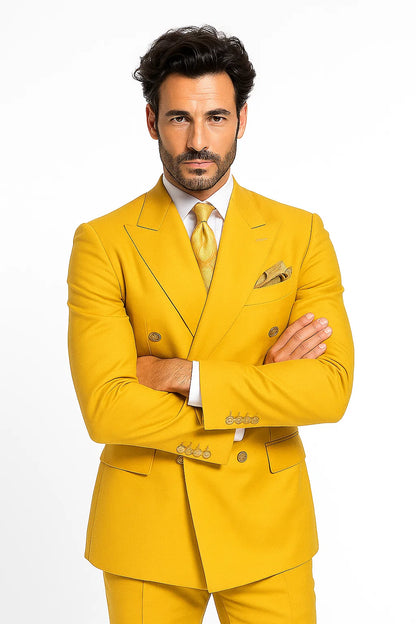  Yellow Double-Breasted Suit 