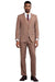 Men's Stacy Adams Vested Sharkskin Weave Pattern Suit in Light Rust