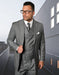 Mix And Match Suits Suit  Men'S 2 Button 100% Wool Suit Grey Pinstripe ~ Stripe Discounted Online Sale Only