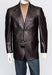 Zacchi Men's Italian Cut  Men's Alligator Jacket Print Genuine Leather Feel 2 Button 29881 Brown Crocodile Print Blazer Available in Big and Tall