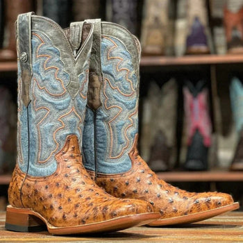 Zapato Botín Piel Avestruz - Mens Ostrich Boot in 3 Colors
