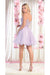 Quince Dama Dresses - Short Quinceanera Dresses in Color Lilac