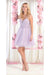Quince Dama Dresses - Short Quinceanera Dresses in Color Lilac