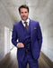 Statement Men's Outlet 2-Piece Big & Tall 100% Wool Fashion Suit – Modern Grid Design