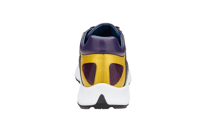 Belvedere Adam - Gold/Purple/Black Ostrich Loafer