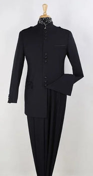 Apollo King Suit Men's 2 Piece Nehru Style Suit Apollo King White - Image 4