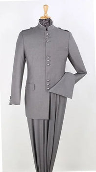 Apollo King Suit Men's 2 Piece Nehru Style Suit Apollo King White - Image 3