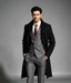 Men's Black Wool & Cashmere Overcoat – Classic Full Length Topcoat