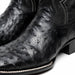 Marco Di Milano Alabama Black Ostrich Quill Square Toe Cowboy Boots