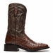 Marco Di Milano Alabama Kango Tabac Ostrich Quill Square Toe Cowboy Boots