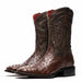 Marco Di Milano Alabama Kango Tabac Ostrich Quill Square Toe Cowboy Boots