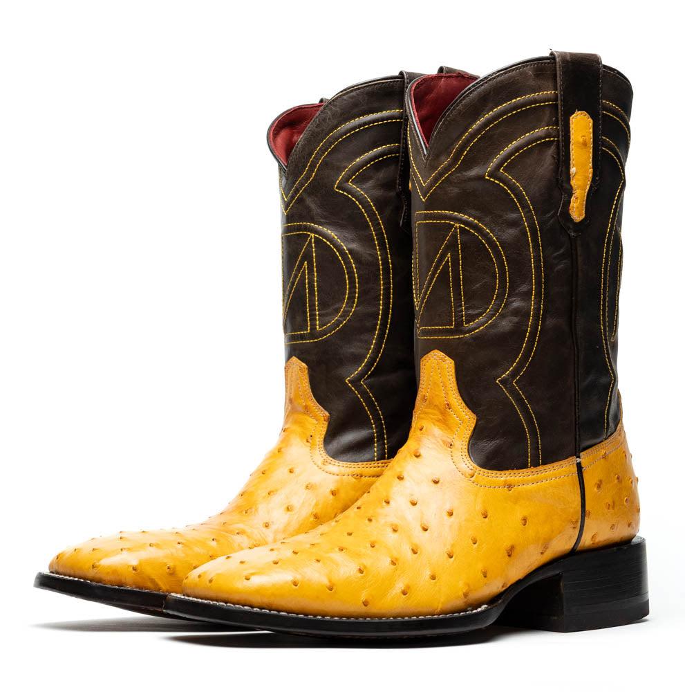 Marco Di Milano Alabama Buttercup Ostrich Quill Square Toe Cowboy Boots - Image 2