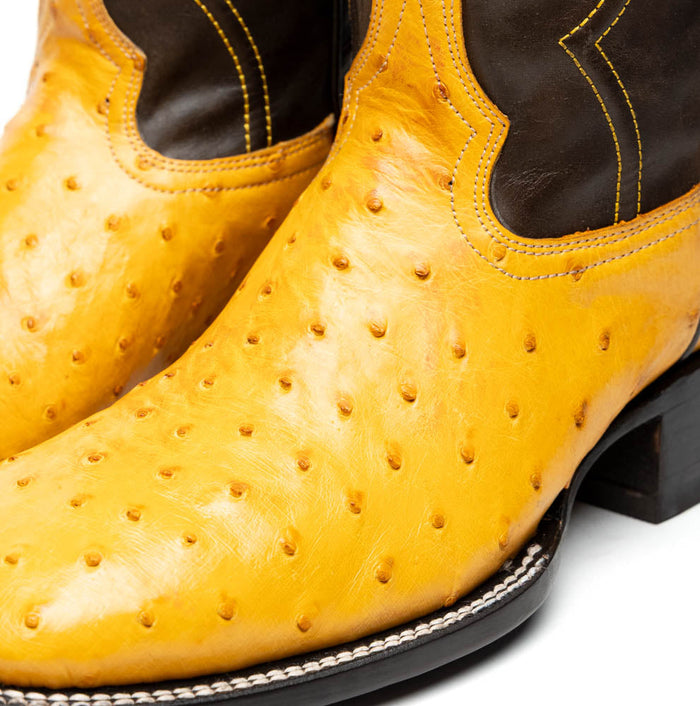 Marco Di Milano Alabama Buttercup Ostrich Quill Square Toe Cowboy Boots - Image 3