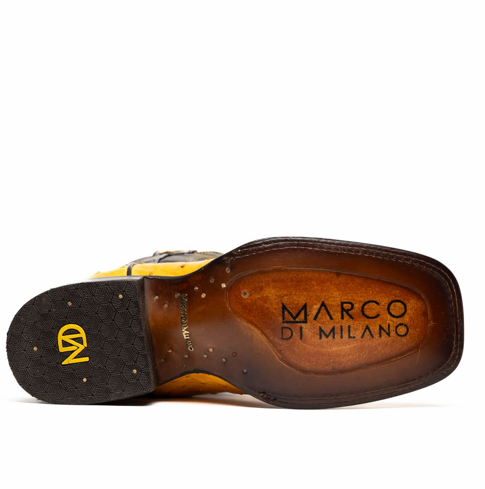 Marco Di Milano Alabama Buttercup Ostrich Quill Square Toe Cowboy Boots - Image 5