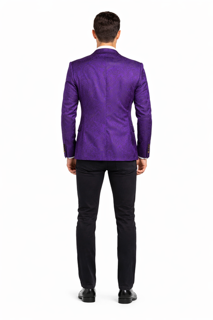 Alberto Nardoni Brand Men'S Cheap Priced Designer Fashion Dress Casual Blazer On Sale Paisley Purple Blazer ~ Sport Coat Jacket(Wholesale) - Image 2