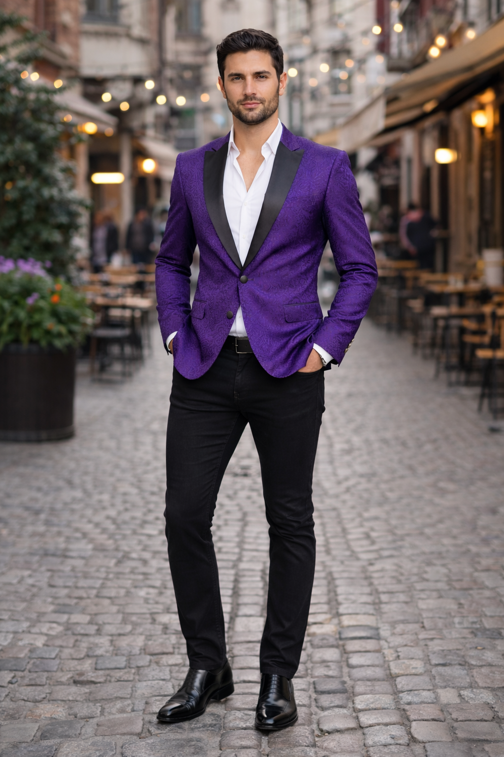 Alberto Nardoni Brand Men'S Cheap Priced Designer Fashion Dress Casual Blazer On Sale Paisley Purple Blazer ~ Sport Coat Jacket(Wholesale) - Image 4
