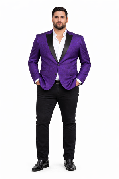 Alberto Nardoni Brand Men'S Cheap Priced Designer Fashion Dress Casual Blazer On Sale Paisley Purple Blazer ~ Sport Coat Jacket(Wholesale) - Image 6