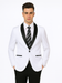 Alberto Nardoni Brand Men'S White Slim Fit One Button Shawl Lapel Stylish Casual Coat Blazer