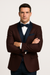 Alberto Nardoni Burgundy ~ Plum And Dark Navy Blue Lapel Burgundy  Suit  Tuxedo Vested 3 Piece Suit Wedding / Prom / Party Suit