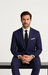 Alberto Nardoni Linen Dark Navy Blue Vested 3 Pieces Summer Linen Wedding/Groom/Groomsmen Suit Jacket & Pants & Vest Suit - Mens Linen Suit